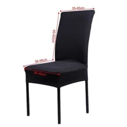 Stolar>Set med 6 Universal Stretch Stolöverdrag - Modern - Svart