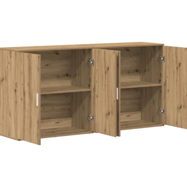 vidaXL Sideboards>Sideboard 2 pcs Artisan Ek 79 x 38 x 80 cm Konstruerat trä