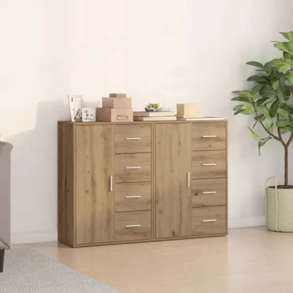 vidaXL Sideboards>Sideboard 2 pcs Artisan Ek 60 x 31 x 84 cm Konstruerat trä