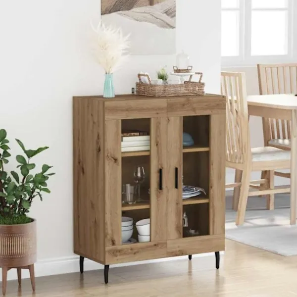 vidaXL Sideboards>Sideboard Artisan Ek 69,5 x 34 x 90 cm Konstruerat trä