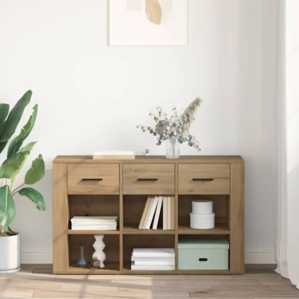 vidaXL Sideboards>Sideboard Artisan Ek 100 x 30 x 59,5 cm Konstruerat trä