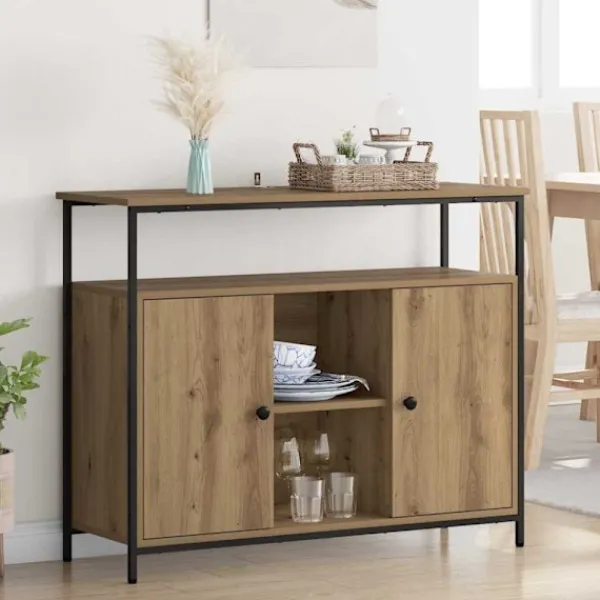 vidaXL Sideboards>Sideboard Artisan Ek 100 x 35 x 80 cm Konstruerat trä