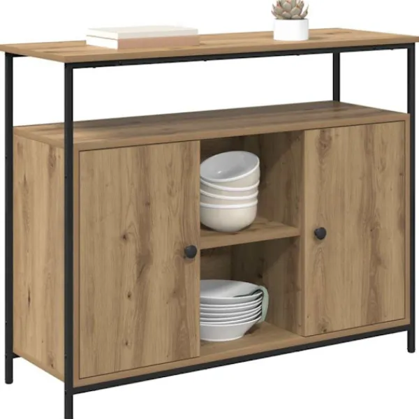 vidaXL Sideboards>Sideboard Artisan Ek 100 x 35 x 80 cm Konstruerat trä