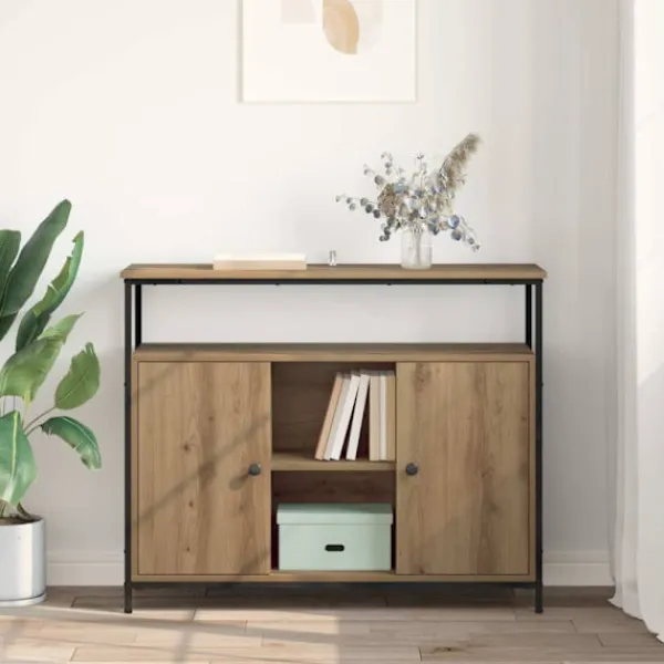 vidaXL Sideboards>Sideboard Artisan Ek 100 x 35 x 80 cm Konstruerat trä