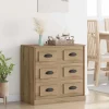 vidaXL Byråer>Sideboard Artisan Ek 70 x 35,5 x 67,5 cm Konstruerat trä