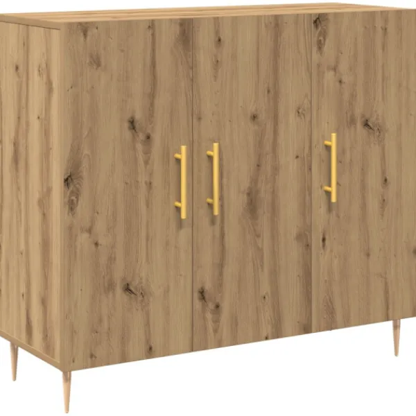 vidaXL Sideboards>Sideboard Artisan Ek 90 x 34 x 80 cm Konstruerat trä