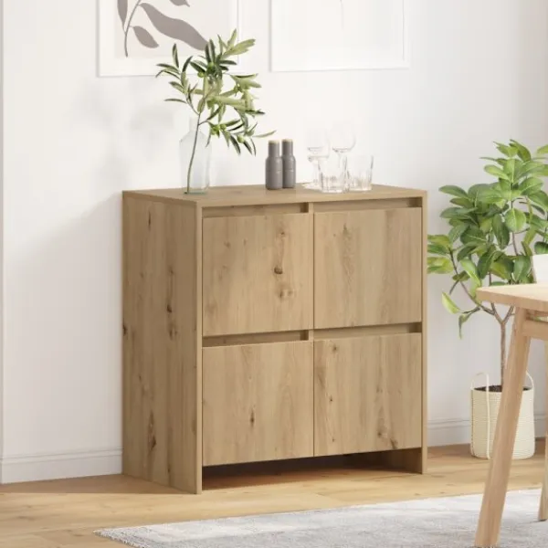vidaXL Sideboards>Sideboard Artisan Ek 70 x 41 x 75 cm Konstruerat trä