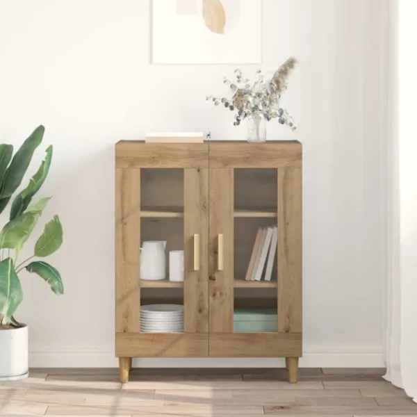 vidaXL Sideboards>Sideboard Artisan Ek 69,5 x 34 x 90 cm Konstruerat trä