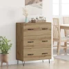 vidaXL Byråer>Sideboard Artisan Ek 69,5 x 34 x 90 cm Konstruerat trä och järn
