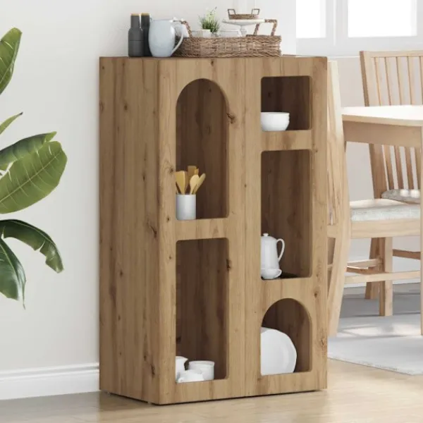 vidaXL Sideboards>Sideboard Artisan Ek 59 x 35 x 100,5 cm Konstruerat trä