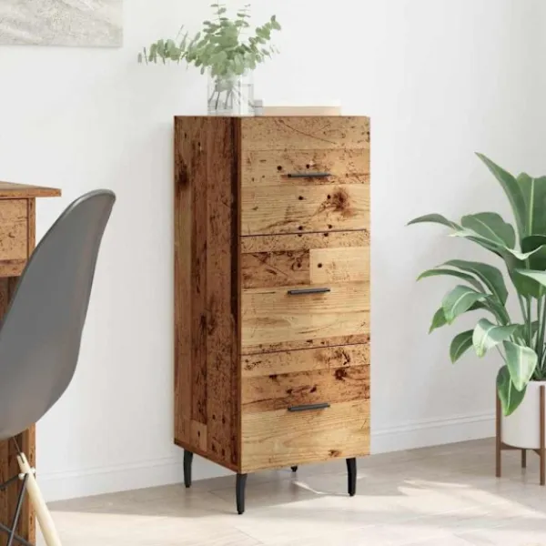 vidaXL Byråer>Sideboard Gammalt trä 34 x 34,5 x 90 cm Konstruerat trä