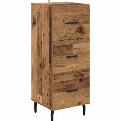 vidaXL Byråer>Sideboard Gammalt trä 34 x 34,5 x 90 cm Konstruerat trä