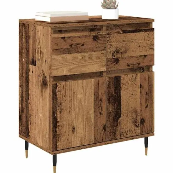 vidaXL Sideboards>Sideboard Gammalt trä 60 x 35 x 70 cm Konstruerat trä och järn