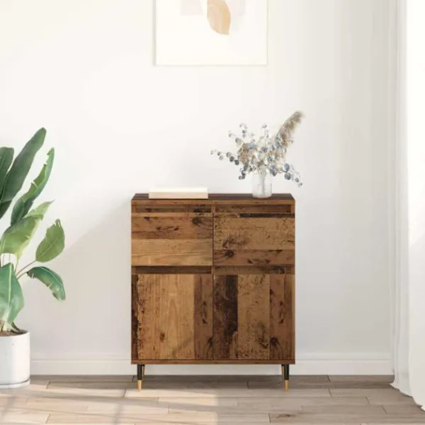 vidaXL Sideboards>Sideboard Gammalt trä 60 x 35 x 70 cm Konstruerat trä och järn