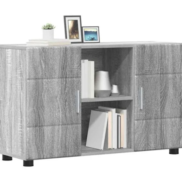 vidaXL Sideboards>Sideboard Grå Sonoma 88,5 x 30,5 x 55,5 cm Konstruerat trä