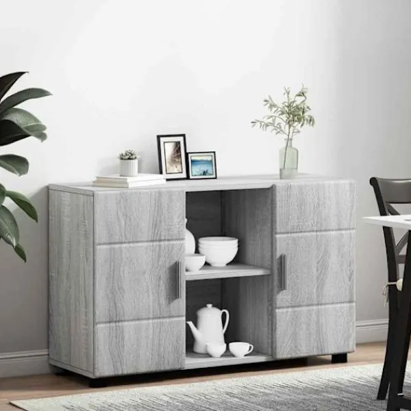 vidaXL Sideboards>Sideboard Grå Sonoma 88,5 x 30,5 x 55,5 cm Konstruerat trä