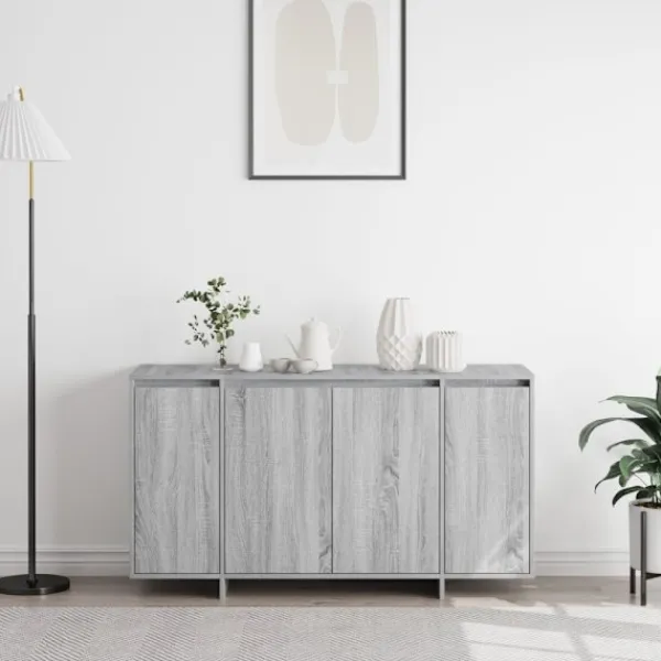 vidaXL Sideboards>Sideboard Grå sonoma 120 x 41 x 75 cm Konstruerat trä