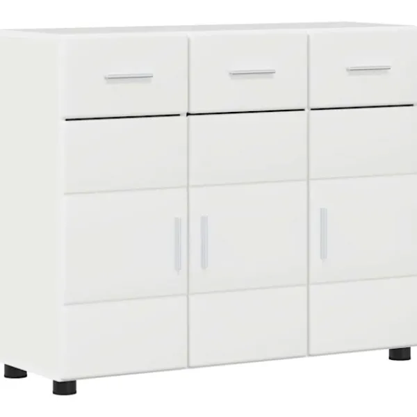 vidaXL Sideboards>Sideboard Högblanka vita 88,5 x 30,5 x 73 cm Konstruerat trä