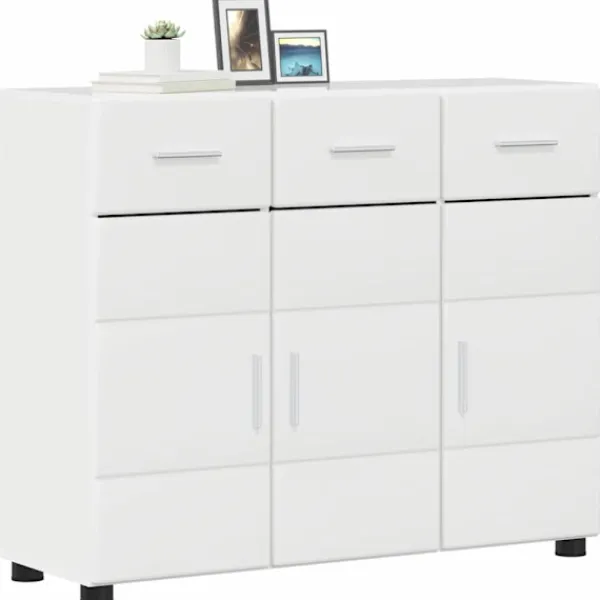 vidaXL Sideboards>Sideboard Högblanka vita 88,5 x 30,5 x 73 cm Konstruerat trä