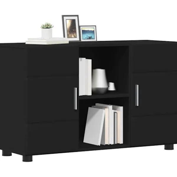 vidaXL Sideboards>Sideboard med hylla Svart 88,5 x 30,5 x 55,5 cm Konstruerat trä