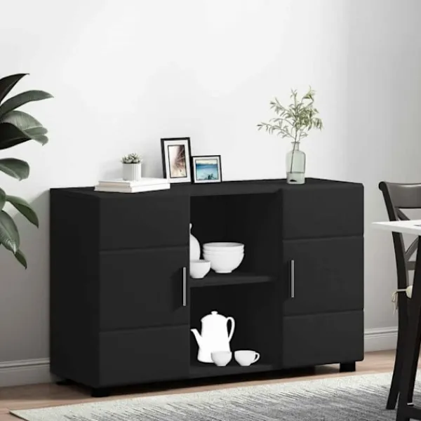 vidaXL Sideboards>Sideboard med hylla Svart 88,5 x 30,5 x 55,5 cm Konstruerat trä