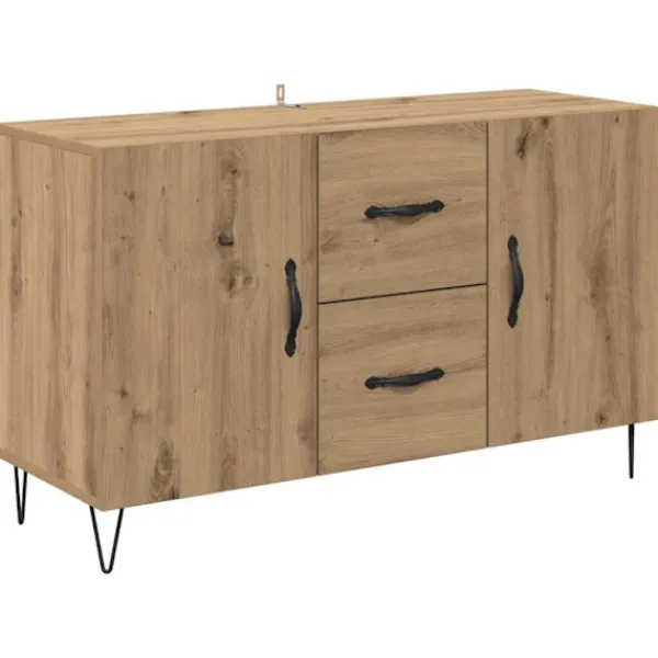 vidaXL Sideboards>Sideboard med låda Artisan Ek 100 x 36 x 60 cm Konstruerat trä