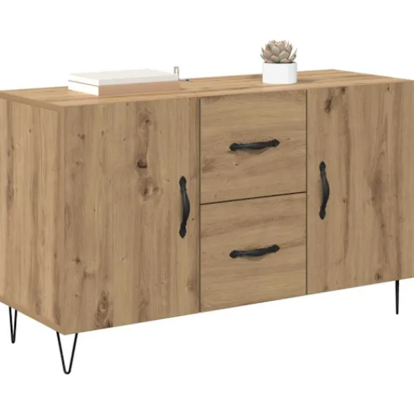 vidaXL Sideboards>Sideboard med låda Artisan Ek 100 x 36 x 60 cm Konstruerat trä