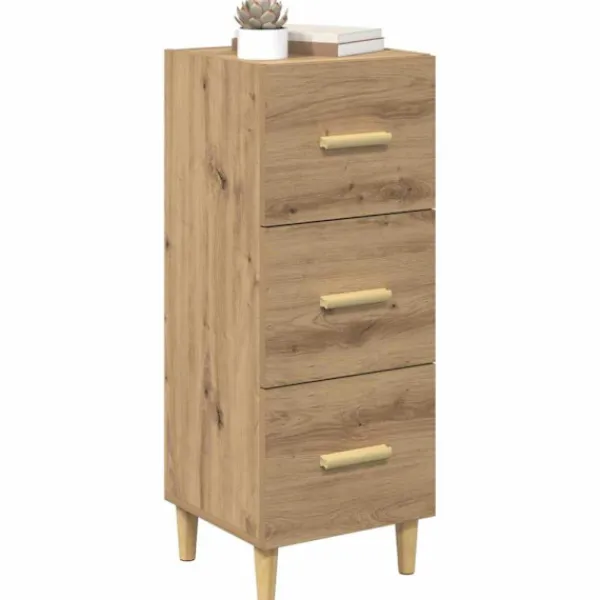 vidaXL Byråer>Sideboard med låda artisan ek 34.5 x 34 x 90 cm Konstruerat trä