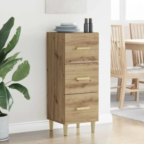 vidaXL Byråer>Sideboard med låda artisan ek 34.5 x 34 x 90 cm Konstruerat trä