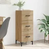 vidaXL Sideboards>Sideboard med låda Artisan Ek 34,5 x 34 x 90 cm Konstruerat trä
