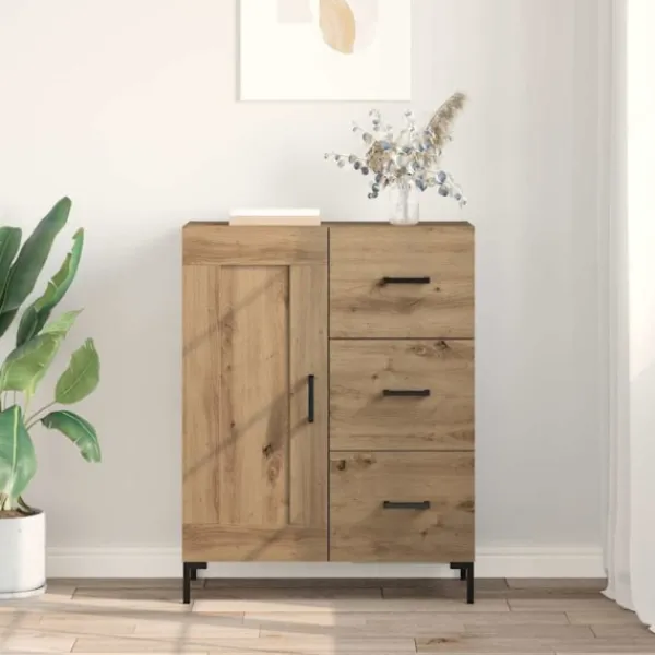 vidaXL Sideboards>Sideboard med låda artisan ek 69.5 x 34 x 90 cm Konstruerat trä