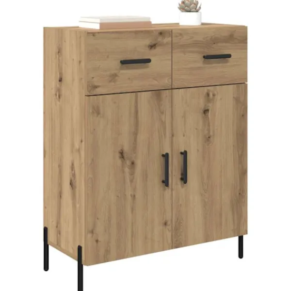 vidaXL Sideboards>Sideboard med låda Artisan Ek 69,5 x 34 x 90 cm Konstruerat trä