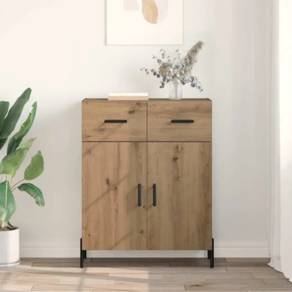 vidaXL Sideboards>Sideboard med låda Artisan Ek 69,5 x 34 x 90 cm Konstruerat trä