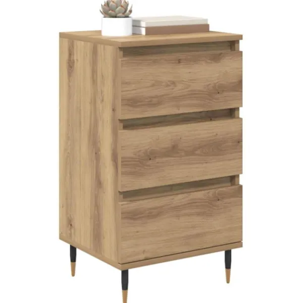 vidaXL Byråer>Sideboard med låda artisan ek 35 x 40 x 70 cm Konstruerat trä