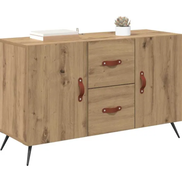 vidaXL Sideboards>Sideboard med låda Artisan Ek 100 x 36 x 60 cm Konstruerat trä