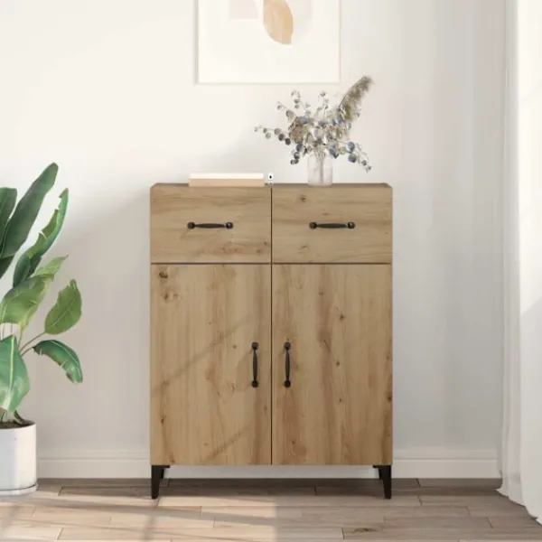 vidaXL Sideboards>Sideboard med låda Artisan Ek 69,5 x 34 x 90 cm Konstruerat trä