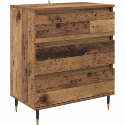 vidaXL Sideboards>Sideboard med låda Gammalt trä 60 x 35 x 70 cm Konstruerat trä