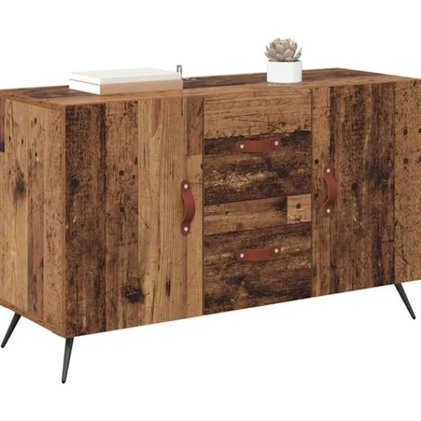 vidaXL Sideboards>Sideboard med låda Gammalt trä 100 x 36 x 60 cm Konstruerat trä