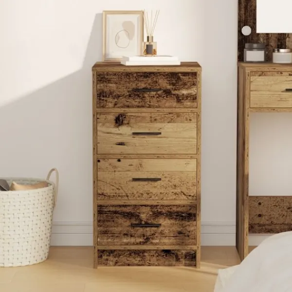 vidaXL Byråer>Sideboard med låda Gammalt trä 40 x 41 x 75 cm Konstruerat trä
