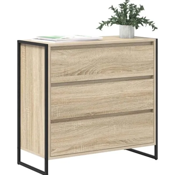 vidaXL Byråer>Sideboard med låda Sonoma 79 x 36 x 75.5 cm Konstruerat trä