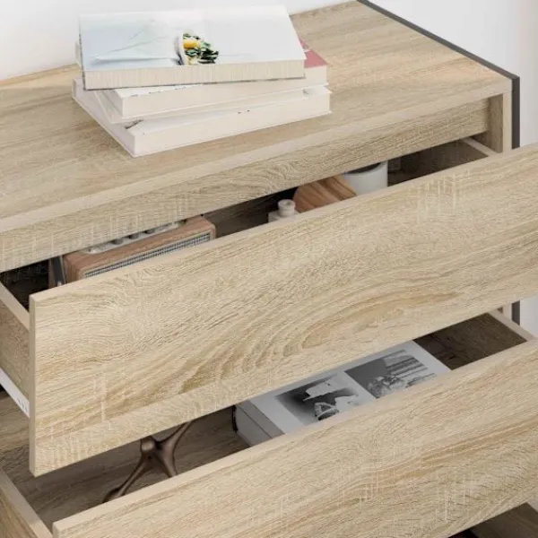vidaXL Byråer>Sideboard med låda Sonoma 79 x 36 x 75.5 cm Konstruerat trä