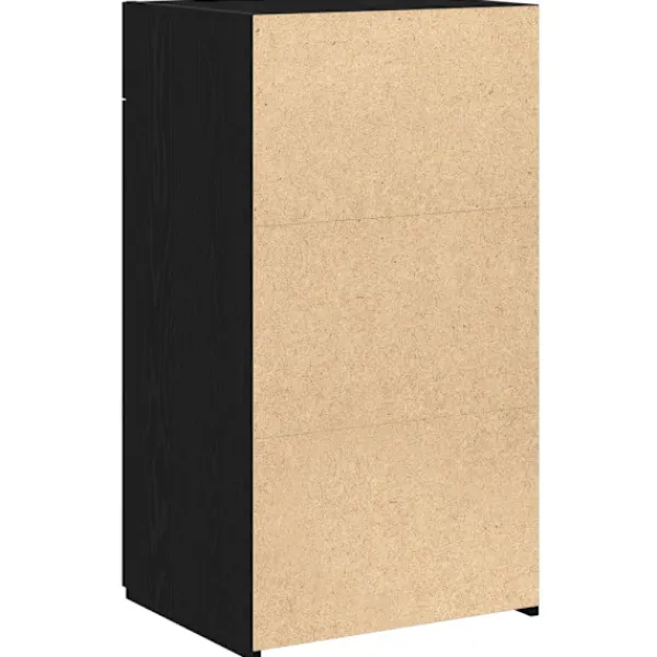 vidaXL Sideboards>Sideboard med låda Svart Ek 50 x 42,5 x 93 cm