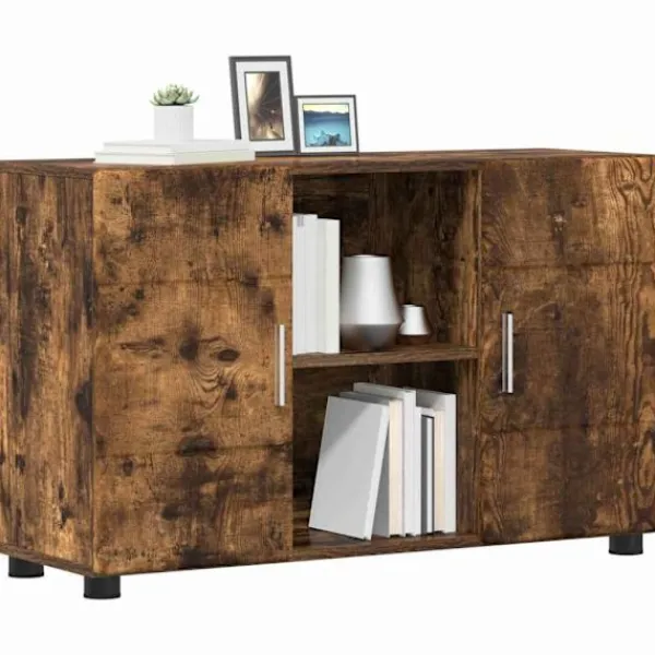 vidaXL Sideboards>Sideboard Rökt ek 88,5 x 30,5 x 55,5 cm Konstruerat trä
