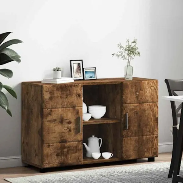 vidaXL Sideboards>Sideboard Rökt ek 88,5 x 30,5 x 55,5 cm Konstruerat trä
