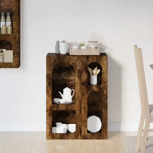 vidaXL Sideboards>Sideboard Rökt ek 59 x 35 x 80.5 cm Konstruerat trä