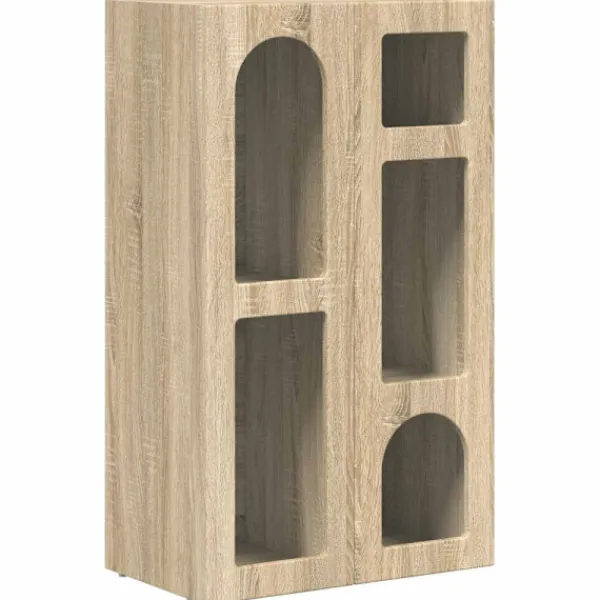 vidaXL Sideboards>Sideboard Sonoma-ek 59 x 35 x 100,5 cm Konstruerat trä