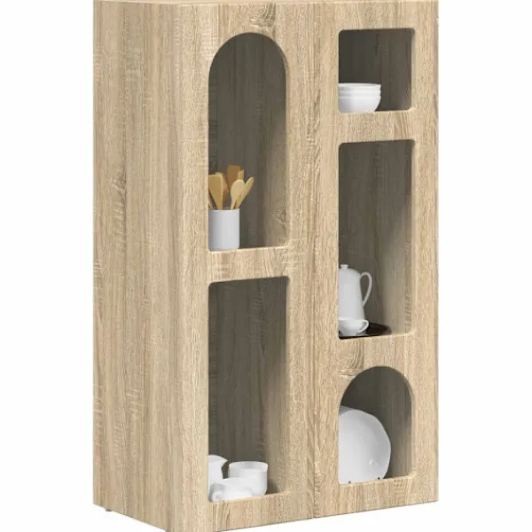 vidaXL Sideboards>Sideboard Sonoma-ek 59 x 35 x 100,5 cm Konstruerat trä