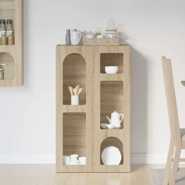 vidaXL Sideboards>Sideboard Sonoma-ek 59 x 35 x 100,5 cm Konstruerat trä