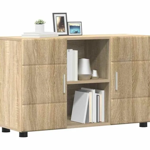 vidaXL Sideboards>Sideboard Sonoma-ek 88,5 x 30,5 x 55,5 cm Konstruerat trä