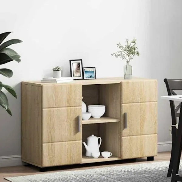 vidaXL Sideboards>Sideboard Sonoma-ek 88,5 x 30,5 x 55,5 cm Konstruerat trä